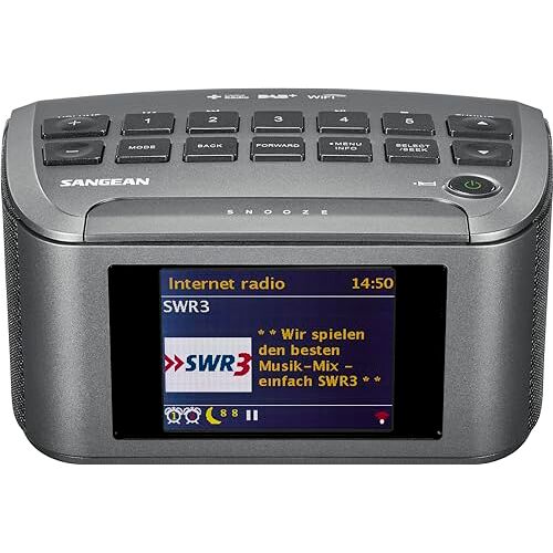 Sangean RCR-11 WF Digitale klok   Internetradio  DAB+ radio met FM   Zwart