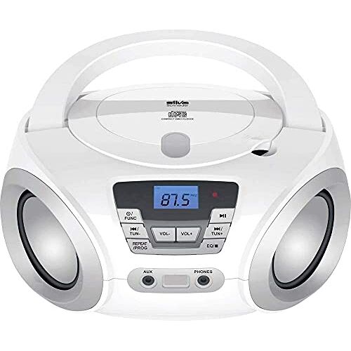 Silva Schneider 1901849 PCD 19.1 FM-radio, cd-speler, AUX, net- en batterijvoeding, wit