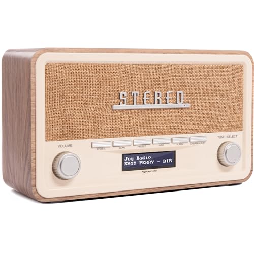 Denver DAB Radio Retro Radio DAB+/ FM Radio Bluetooth Dimbaar Batterijen & Netstroom DAB18LW