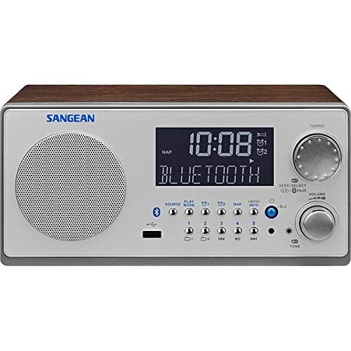 Sangean WR22 WR-22 Bluetooth digitale radio (FM-RDS (RBDS)/AM, USB, 3 inch full range speaker, ingebouwde bluetooth)