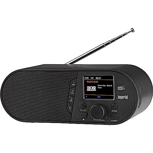 Imperial DABMAN d105 digitale radio (DAB+/DAB/FM, Bluetooth, kleurendisplay, USB-mediaspeler) zwart