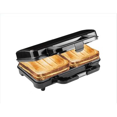 Bestron XL sandwichmaker, sandwich broodrooster voor 2 sandwiches in schelpvorm, ideaal voor American Sandwich, incl. automatische temperatuurregeling & stand-by-indicator, kleur: zwart Bestron XL sandwichmaker, sandwich broodrooster voor 2 sandwiches in schelpvorm, ideaal voor American Sandwich, incl. automatische temperatuurregeling & stand-by-indicator, kleur: zwart