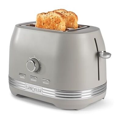 Salter Rise broodrooster 2 sneetjes, 800 W, brede sleuven High-lift-uitwerping, uitneembare kruimellade, broodjeswarmer, zelfcentrerend, ontdooien/opwarmen/annuleren, taupe Salter Rise broodrooster 2 sneetjes, 800 W, brede sleuven High-lift-uitwerping, uitneembare kruimellade, broodjeswarmer, zelfcentrerend, ontdooien/opwarmen/annuleren, taupe