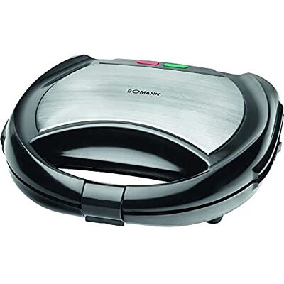Bomann Multigrill, roestvrij stalen contactgrill, afneembare platen voor grillplaten, sandwichmaker, wafelijzer, Belgische wafel, broodrooster, 4 schijven met wisselplaten, perfect als campinggrill Bomann Multigrill, roestvrij stalen contactgrill, afneembare platen voor grillplaten, sandwichmaker, wafelijzer, Belgische wafel, broodrooster, 4 schijven met wisselplaten, perfect als campinggrill