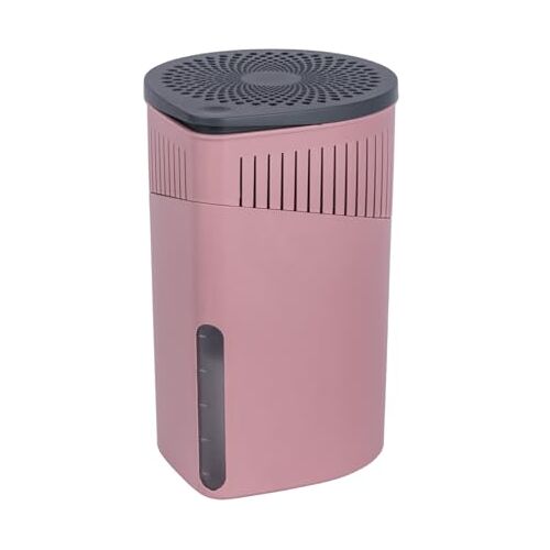 WENKO Luchtontvochtiger Drop Pink 1000 g luchtontvochtiger inhoud: 1,6 l, kunststof (ABS), 15 x 23 x 15 cm, roze