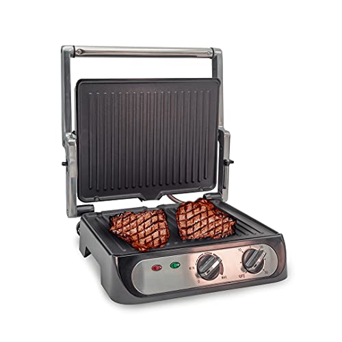 my brand Jordan, professionele elektrische grillpan 2000 W, dubbele plaat verstelbaar, anti-aanbaklaag