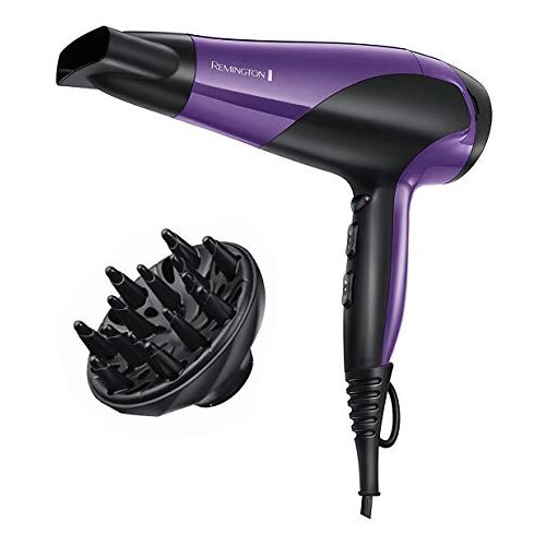 Remington Föhn Ionic Dry (2200 Watt, Krachtig, Ionisch Voor Een Pluisvrij Resultaat, Met Diffuser, Coolshot)Haardroger Hair Dryer D3190