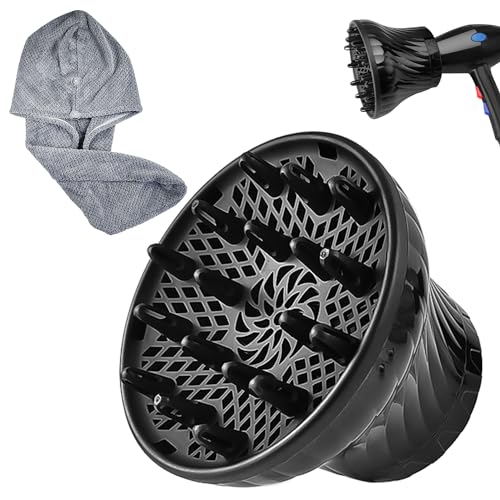 JCRWXP Universeel diffuser-opzetstuk, diffuser voor föhn, haardroger voor krullend of golvend haarstyling, geschikt voor haardroger met een kaliber van 3,5 ~ 8,0 cm