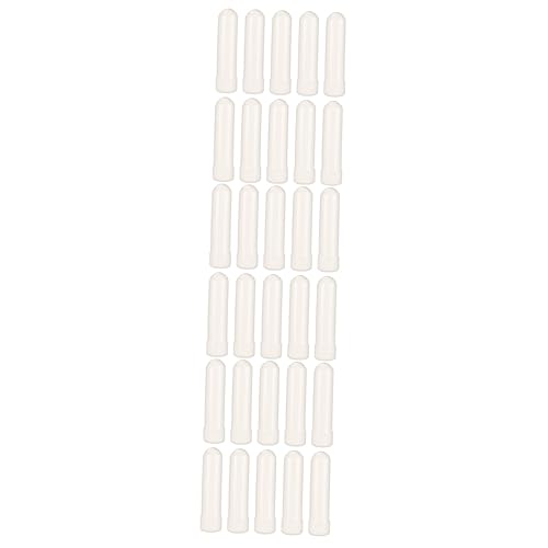 Healeved 30 Stuks Snorkel Lege Inhalatorbuizen Blanco Neusinhalatoren Aroma Stick Inhalatoren Inhalator Buizen Aromatherapie Inhalator Sticks Inhalator Buis Plastic Container Fles Massa Wit