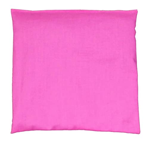 Franzis Nähstube Kersenpitkussen, roze, 20 x 20 cm, 100% katoen, korrelkussen, kersenkern, 20 x 20 cm, voor magnetron, warmtekussen, kersenpitkussen, nek