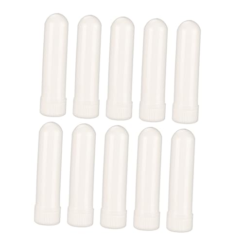 Lurrose 10 Stuks Snorkel Inhalator Nasale Inhalatiebuizen Aromatherapie Inhalatiebuizen Nasale Geurverspreider Buizen Lavendel Bulk Etherische Oliën Wit Plastic Kunstmatig Aroma Stok