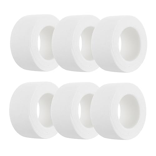 SOESFOUFU Ademende Band 6 Rollen Tape Ehbo-Tape Gipsverbanden Atletische Tape Pols Enkeltape Non-Woven Tape Wondverbandverband Katoen Wit Ademend Tape Wondfixatietape Plakband