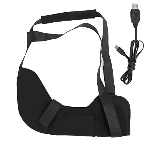 plplaaoo Elektrisch Verwarmde Arm Sling Schouder Startonderbreker, Schouderbrace Voor Gebroken Arm, Arm Sling Schouder Startonderbreker Brace, Comfortabel Dragen, Verwarming Elleboogbeugel, Voor(M)