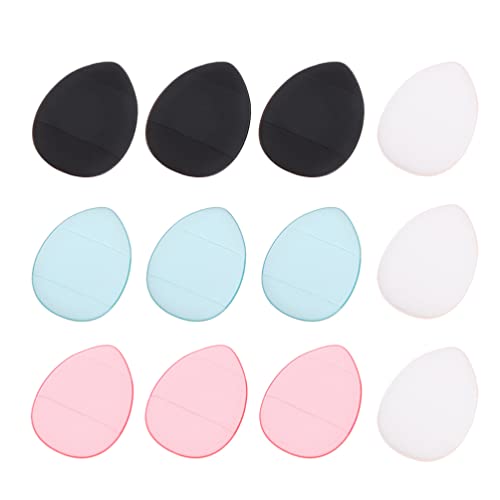 LALAFINA 12 Stuks Vinger Make-up Spons Poederblok Make-up Sponzen Prime Vinger Bladerdeeg Bedenken Poeder Bladerdeeg Make- up Puff Het Gezicht Hydrofiel Non-latex Luchtkussen Bladerdeeg