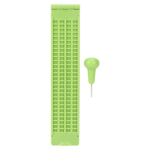 CHEOTIME 4 Regels 28 Cellen Braille Leisteen En Stylus, Kunststof Braille Toets Schrijfsets Braille Leisteen Kit Braille Leerhulpmiddel Accessoire