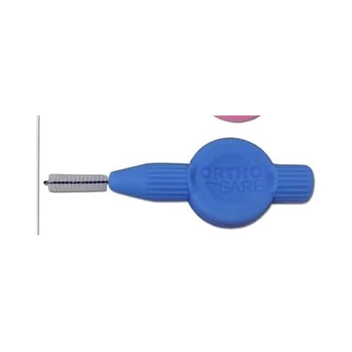 Orthocare Brace Space Orthodontische INTERDENTALE Borstels voor het reinigen rond beugels/beugels (0,6 mm fijn, blauw)