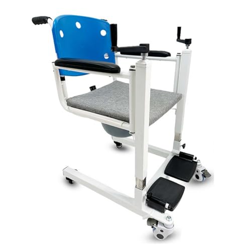 CPARTS Patiëntenlift voor thuis rolstoellift, transferstoel, draagbare patiëntenlifthulp met 180 ° gedeelde zitting, badkamerrolstoelen, commode stoel voor gehandicapte ouderen