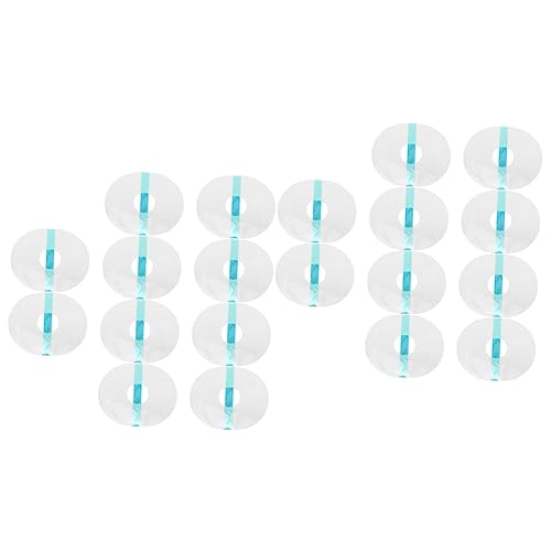 Healeved 20 Stuks Zelfklevende Pleisters Ronde Kleefpleisters Sensor Afdekband Stickers Voor Sensorbescherming Sensor Covers Voorgesneden Deksel Omslag Wit Applicator Waterbestendig Tpu