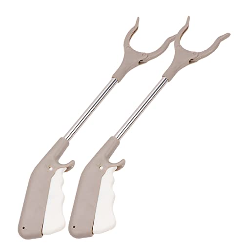 NIYANGLE 2 Stuks Clip Picker Grijper Prullenbak Tool Grijper Pick-up Tool Afvalgrijpers En Plukkers Picker Bovenste Grijper Metalen Afvalgrijper Prullenbak Grijper Plastic Handbediend