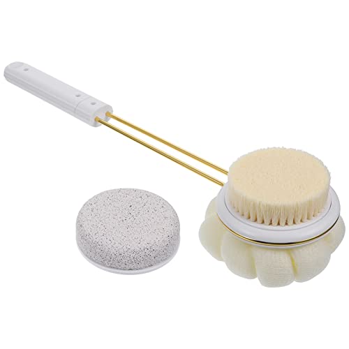 Gogogmee 1 Set badborstel met lange steel luffa voor mannen douche borstel sponzen spons rugwasser voor douche voor vrouwen rug borstel zachte Scrubber schrobborstel Schrobben Mens