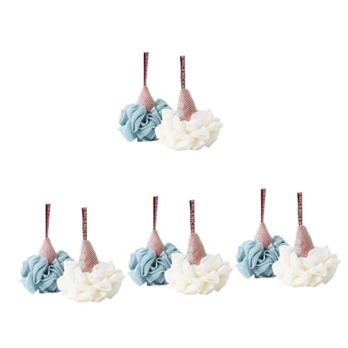 minkissy 8 Stuks IJs Bad Bal Bad Loofah Bad Spons voor Baby Loofah voor Vrouwen Douche Loofah Baby Bad Items Kids Bad Spons Schoonmaak Sponzen Bad Nylon Wit Neem een Bad Peuter