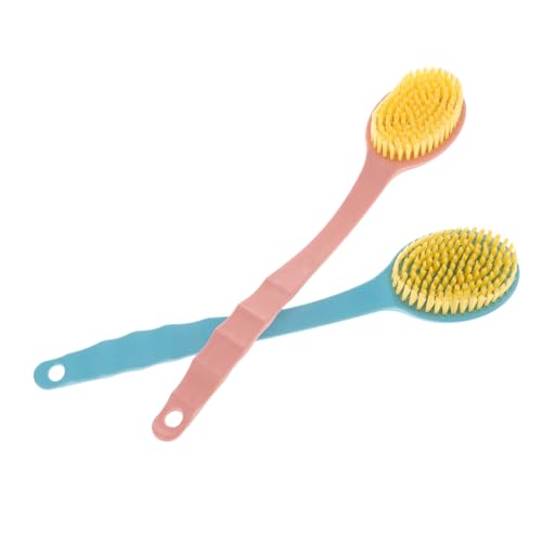 POPETPOP 2 Stuks Bad Met Lange Steel Body Borstel Loofah Back Scrubber Spa Massageborstels Loofah Spons Rugdouche Body Scrub Borstel Scrubber Droog Borstelen Pbt Man Een Bad