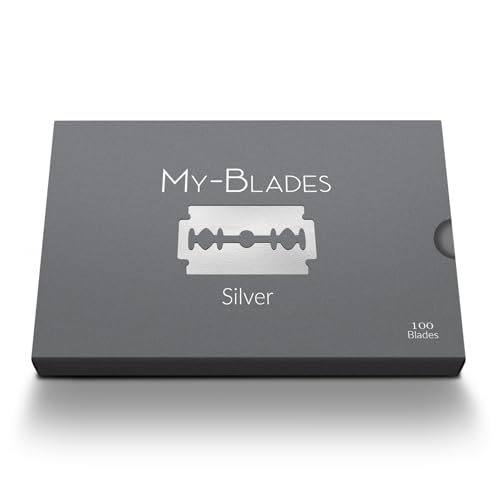 My-Blades ® Silver -100 scheermesjes van Duits staal — ijsgehard dubbel mesje voor scheermesje
