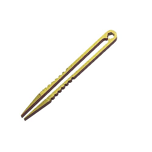 SOUTES Algemene industriële pincetten, EDC versnellingsklem pick-up clip zak precieze grip grijp haar verwijder pick-up pincet eerste hulp lichtgewicht legering pincet Precisiepincetset (Size : Gold)