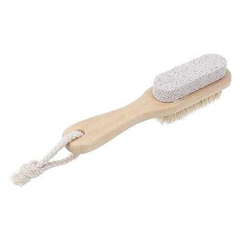 minkissy 1Pc Voet Rasp Bestand Dode Huid Remover Pedicure Voetverzorging Tool Nail Cleaning Borstel Voet Eelt Remover Pedicure Paddle Kit Voetverzorging Borstel Eelt Bestand Wassen Voeten Bamboe