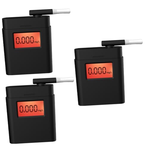 CLISPEED 3 Stuks mini-alcoholtester draagbare alcoholtester adem alcohol tester draagbare blaastest alcoholtester plein Detector