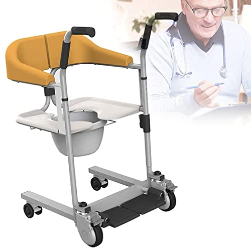 Generic Patiëntenlift Handicap rolstoel patiëntenlift machine toiletstoelen voor ouderen medische rollende badkamerrolstoel met gevoerde zitting multifunctionele patiëntenrol