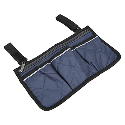 Shanrya Armsteun Pouch Bag, Oxford Stof Rolstoel Opslag Zijtas Rolstoel Armsteun Accessoires voor Rolstoelen voor Bureaustoelen (Marineblauw)