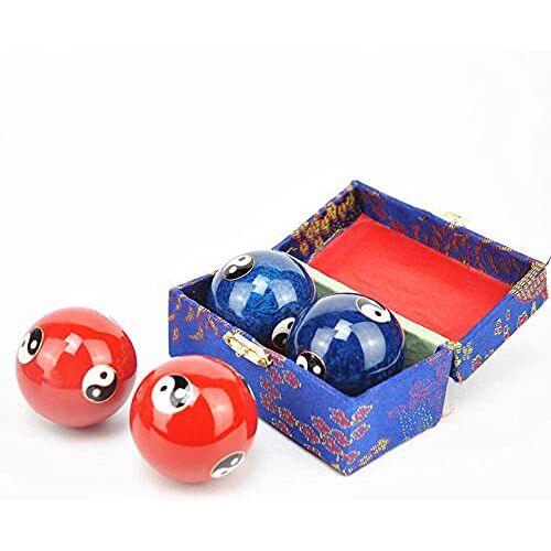 ZHANGZONG Baoding Ballen Chinese Gezondheid Ballen Stress ballen voor volwassenen 2 paar Feng Shui Gezondheid Exersice Stress Relief Balls/Hand Massage Ballen, Chinese Gezondheid Oefening Stress Balls9.9