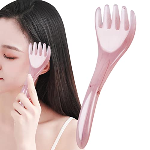 Rolempon Gua Sha Haarkam,Ergonomische Hoofd Gua Sha Kam   Hoofdhuidkam Ontwerp met vijf tanden Rugschrapen Omgaan met stress voor hoofd, handen, armen, borst, vingers