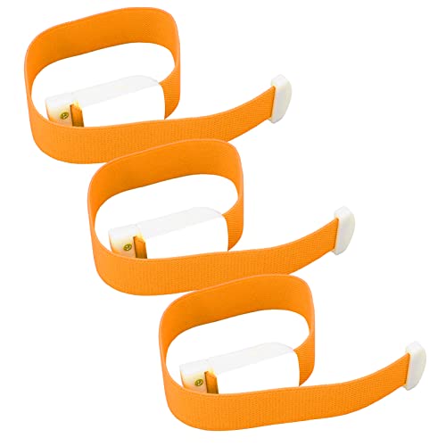 Changor Noodtourniquet, bediening met één hand, snelle hemostase, samengestelde gesp, zeer elastische 3-delige gesp, tourniquet voor hemostatische bandage voor outdoor-wandelingen (oranje)