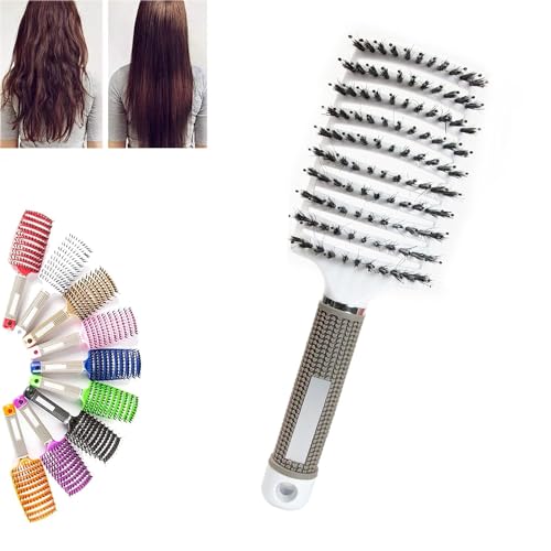 IFFANY Haarborstel van nylon, ontwarrende borstel, haarborstel, natte of droge ontwarrende borstel, styling massageborstel, anti-wirwar haarborstel