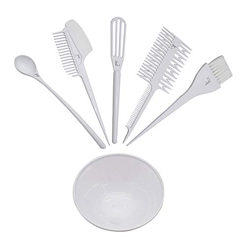 Jia Hu 6 Stuks Set Haarverf Set Kit Professionele Kappers Borstel Kam Bowl Set Haarkleur Kleurstof Tint Tool Set