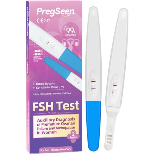 Accufast Menopauzetest 2 x FSH-test voor de menopauze Vruchtbaarheidstesten voor de menopauze Eierstokgezondheidstest voor vrouwen voor een goede zwangerschapstest Menopauzetests