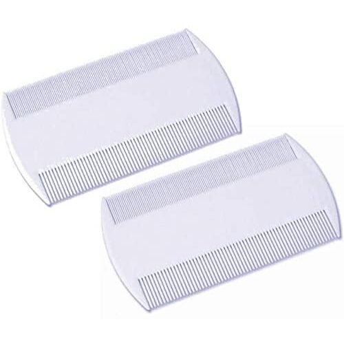 JKG ® 2 PACK NIT COMBS VOOR KINDEREN Nit Kammen voor volwassenen   Dubbelzijdig EXTRA FIJNE ZIJDE   Verwijder hoofdluizen, neten, luiseieren van haarbehandeling   Gebreide luizenkammen lang dik haar   Nit hoofd luizen detectie