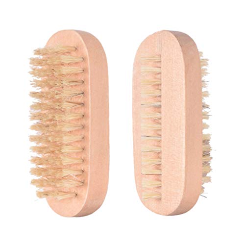 EXCEART 2 Stuks Douche Borstel Tool Schrobborstel Voor Nagels Nagelborstel Nagel Reiniger Badkamer Doucheborstel Borstel Voor Het Reinigen Van Nagels Bamboe Houten Exfoliërende Borstel