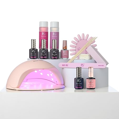 Pink Gellac Starter Set Gellak Starterspakket Premium Peel Off Manicure set inclusief Roze Led Lamp