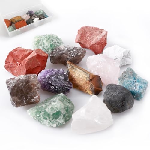 Aitsite Helende stenen set, 10 edelstenen, kristallen, natuurstenen, minerale stenen, helende stenen, edelsteenwater 300 g (multicolor-10A)