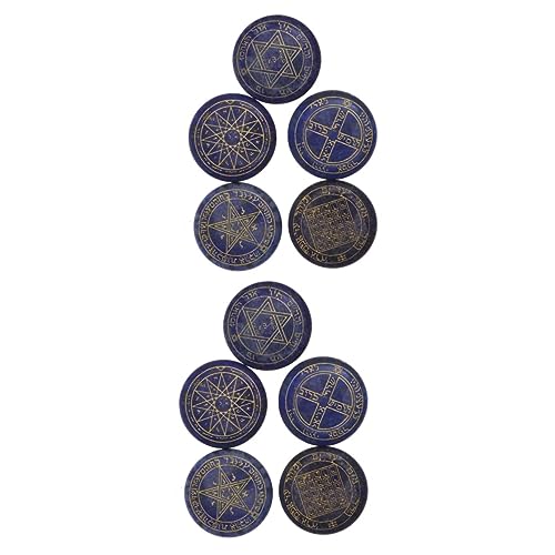 Lurrose 10 Stuks Ronde Steen Jodendom Decor Lapis Lazuli Religieus Sterkristal Energie Stenen Amulet Stenen