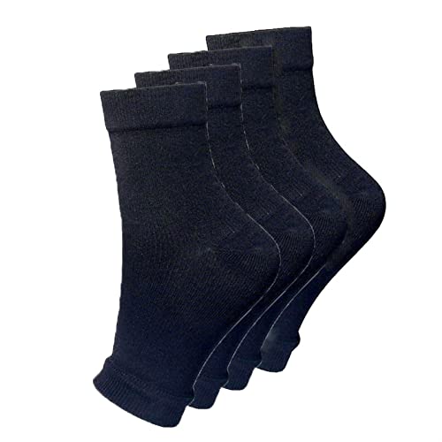 XIRUJNFD Heelsium Pain Relief Socks, Heelsium's Neuropathy Socks, Plantar Fasciitis Socks, Soothe Socks for Neuropathy Pain (2Pairs,Black)