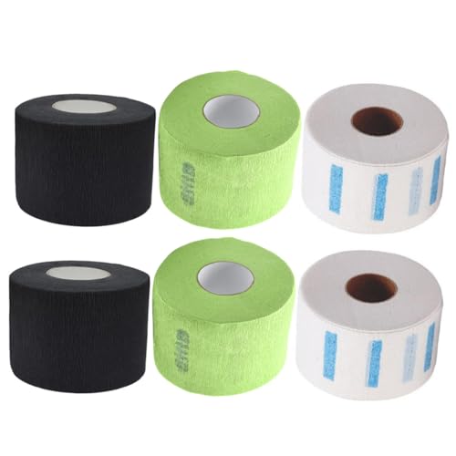 DOITOOL 6 Rollen Wegwerp Sjaalpapier Haar Papieren Wraps Voor Zwart Haar Nek Weefsel Kapper Salon Kapper Papier Kapper Nek Strips Nekstrip Scheren Nekband Van Papier Vormstrip Elastisch