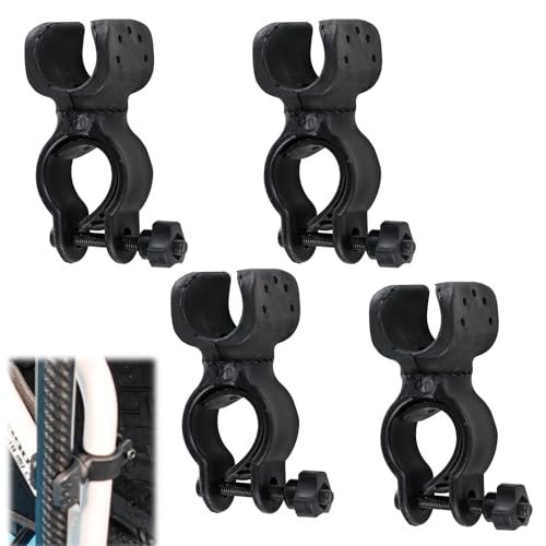 Nodcows 4 stuks stokhouders voor rolstoel, rolstoelhouder voor rolstoel, rollator voor rolstoel met een diameter van 22 tot 29 mm (zwart)