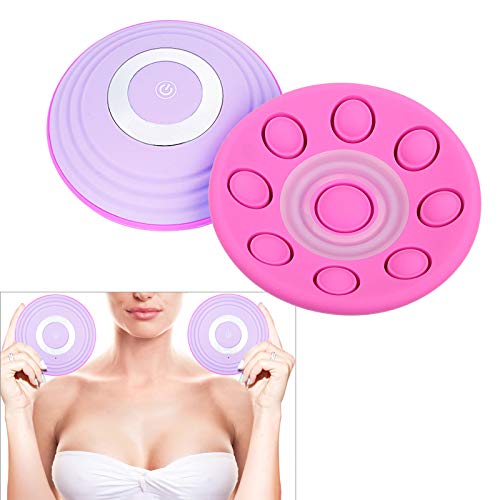 Voluxe USB draadloze borststimulator voor vrouwen, lichtgewicht elektrische borstmassage Huidvriendelijk met omsloten ontwerp Siliconen borststimulator voor borstvergroting Lifting(Purper)