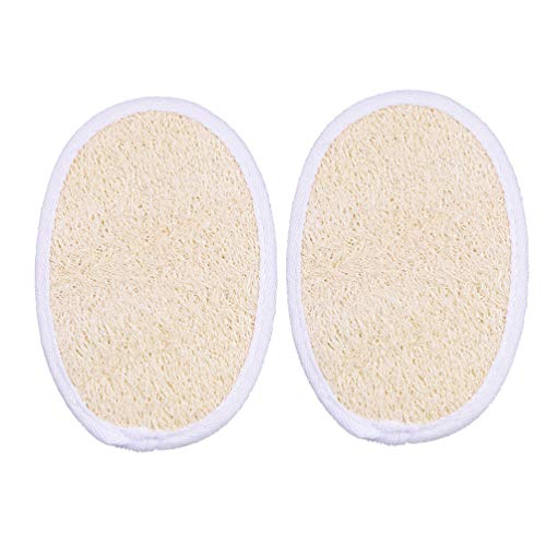 Milisten 2 Stuks Scrub Sponzen Loofah Spons Scrubber Loofah-sponsjes Exfoliërende Loofah-sponspads Loofah Spons Exfoliator Lichaamshandschoenen Douche Doekje Luffa