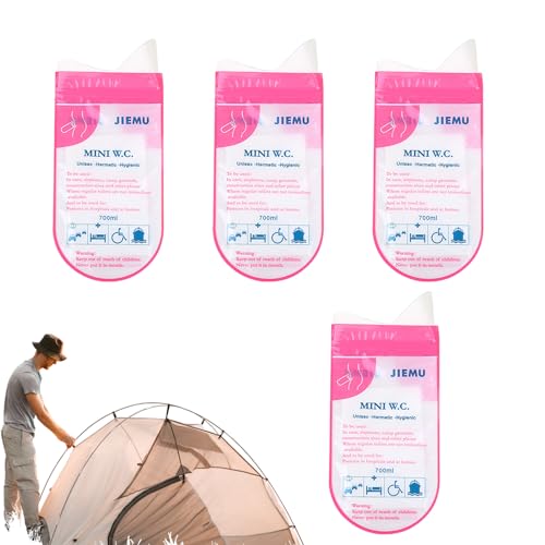 Fellflying Reisplaszakken, urinoirzakken,700 ml unisex camping-urinezak   Auto-urinezak, reisurinoir voor kinderen, plaszak, urine-opvangzakken voor wandelen, zwanger, verkeersopstoppingen