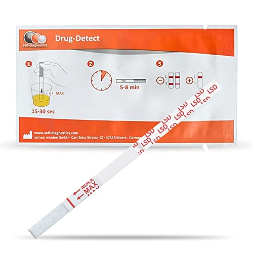 self-diagnostics Lysergide (LSD) drugs sneltest Acid cut-off: 10 ng/ml 5 teststrips drugs detectie diptest urinetest LSD test 5 min drugstest urine